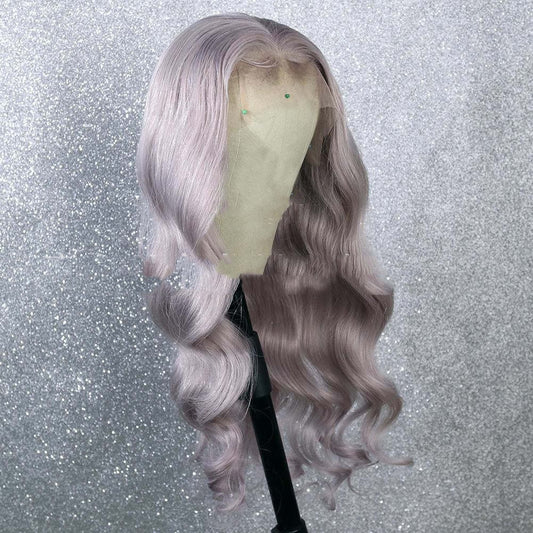 Wave Long Curly Synthetic Fiber Front Lace Wig