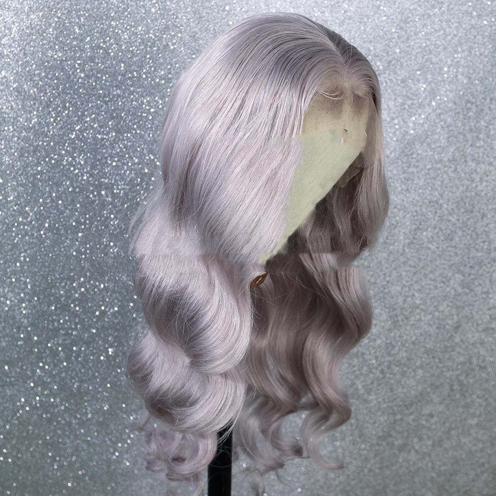 Wave Long Curly Synthetic Fiber Front Lace Wig